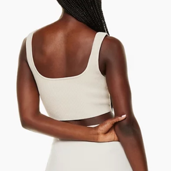 ✨SOLD✨ Aritzia Cropped Tank - Sculpt Knit Matte Pearl- XS - Picture 3 of 10